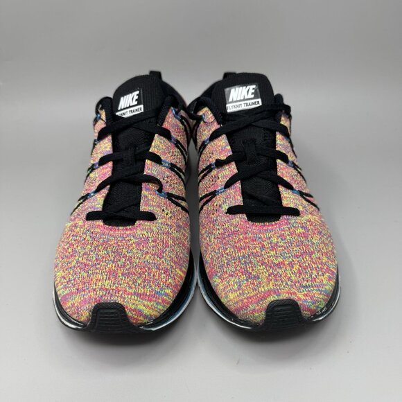 Nike Flyknit Trainer+ Shoes Mens Size 8 Pink Running Comfort Walking Sneakers - Picture 4 of 9